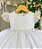 Vestido Batizado Branco Manga Cisne - Imagem 4