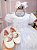 Vestido Branco Batizado Borboletas Peito Tule - Imagem 3