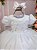 Vestido Branco Batizado Borboletas Peito Tule - Imagem 2