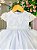Vestido Infantil Branco Batizado Bebe Rendado Branco - Imagem 4