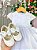 Vestido Infantil Branco Batizado Bebe Rendado Branco - Imagem 2
