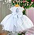 Vestido Infantil Branco Batizado Bebe Rendado Branco - Imagem 3