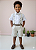 Conjunto Social Menino Shorts Cinza Claro - Imagem 1