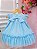 Vestido Infantil Bebê Azul Jardim Encantado Luxo - Imagem 5