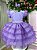 Vestido Infantil Lilas Glitter Festa Luxo - Imagem 1