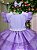 Vestido Infantil Lilas Glitter Festa Luxo - Imagem 4