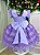 Vestido Infantil Lilas Glitter Festa Luxo - Imagem 3
