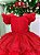 Vestido Infantil Vermelho Glitter Festa Luxo - Imagem 4