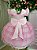 Vestido Infantil Rosa Bebe Glitter Festa Luxo - Imagem 3