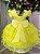 Vestido Infantil Amarelo Glitter Festa Luxo - Imagem 4