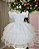 Vestido Infantil Branco Glitter Festa Luxo - Imagem 1