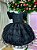 Vestido Infantil Preto Glitter Festa Luxo - Imagem 1