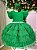 Vestido Infantil Verde Bandeira Glitter Festa Luxo - Imagem 1