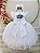 Vestido Infantil Branco Cinto de Pérolas e Busto Damas - Imagem 3