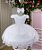 Vestido Infantil Branco Batizado Poa - Imagem 3