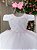 Vestido Infantil Branco com Apliques Rosa - Imagem 5