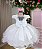 Vestido Infantil Branco com Apliques Rosa - Imagem 4