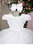 Vestido Infantil Branco com Apliques Strass - Imagem 3