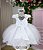 Vestido Infantil Branco com Apliques Strass - Imagem 4