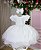 Vestido Infantil Branco com Cinto de Pérolas - Imagem 1