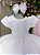 Vestido Infantil Branco com Cinto de Pérolas - Imagem 3