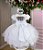 Vestido Infantil Branco com Cinto de Pérolas - Imagem 4