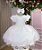 Vestido Infantil Branco com Cinto de Pérolas Batizado - Imagem 1