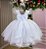 Vestido Infantil Branco Glitter Renda Luxo - Imagem 3