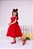 Vestido Infantil Vermelho Festa Luxo - Imagem 9