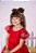 Vestido Infantil Vermelho Festa Luxo - Imagem 3