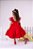 Vestido Infantil Vermelho Festa Luxo - Imagem 5