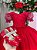 Vestido Infantil Vermelho Festa Luxo - Imagem 4