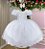 Vestido Infantil Branco Batizado Festa Luxo - Imagem 1