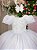 Vestido Infantil Branco Batizado Festa Luxo - Imagem 4