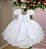 Vestido Infantil Branco Batizado Festa Luxo - Imagem 2