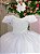 Vestido Infantil Branco Batizado Festa Luxo - Imagem 4