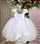 Vestido Infantil Branco Batizado Festa Luxo - Imagem 2