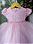 Vestido Infantil Rosa Bebe Festa Luxo - Imagem 3