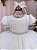 Vestido Branco Peito Tule Festa Luxo - Imagem 4