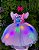 Vestido Lilo Stitch Rosa Bebe com Led Tematicos - Imagem 1