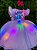 Vestido Lilo Stitch Rosa Bebe com Led Tematicos - Imagem 12