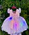 Vestido Lilo Stitch Rosa Bebe com Led Tematicos - Imagem 3
