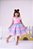 Vestido Infantil Rosa Glitter Babados Festa Luxo - Imagem 1