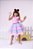 Vestido Infantil Rosa Glitter Babados Festa Luxo - Imagem 9