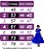 Vestido Infantil Princesas Jardim Encantado Azul Super Luxo - Imagem 6