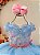 Vestido Infantil Princesas Jardim Encantado Azul Super Luxo - Imagem 2