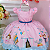 Vestido Infantil Rosa Circo Com Estrelas Festas - Imagem 2
