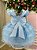 Vestido Infantil Azul Bebe Glitter Festa Luxo - Imagem 3