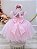 Vestido Infantil Rosa Busto Com Renda - Imagem 2