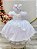 Vestido Infantil Branco Jardim Encantado Festa Renda Luxo - Imagem 1